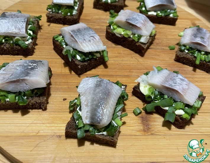 Закуска! Бутики с селедкой! (самые быстрые и вкусные