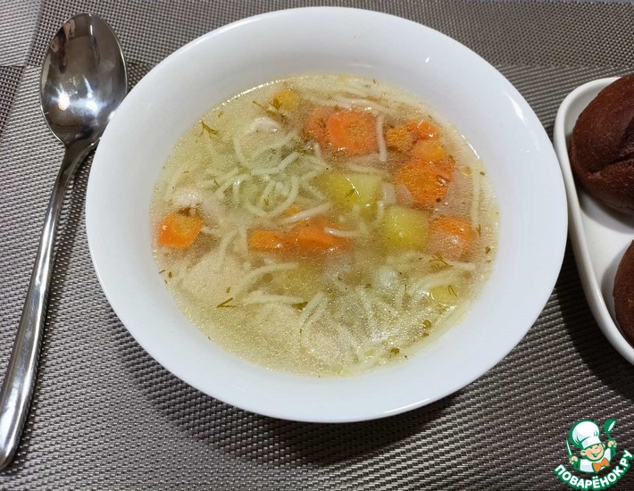 Рецепт: Куриный суп с вермишелью