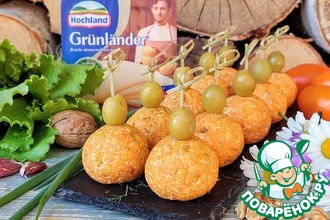Рецепт: Морковно-сырные шарики с грецкими орехами