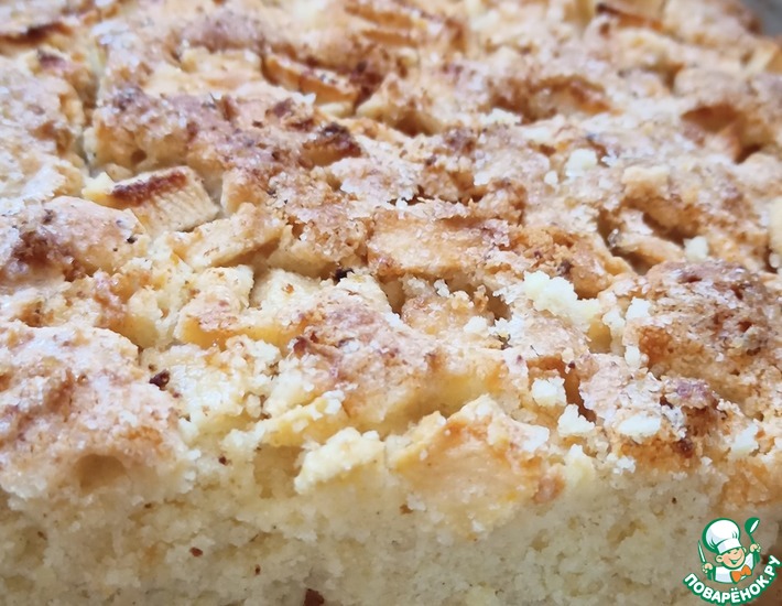 Рецепт: Безглютеновый пирог с творогом и яблоками