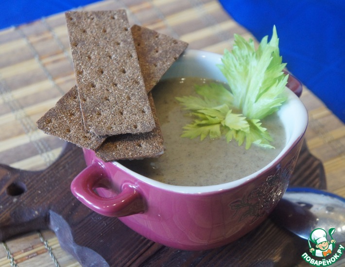 Рецепт: Суп-пюре из шампиньонов с цветной капустой