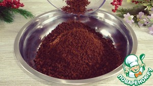 Шоколадное пирожное из бисквита