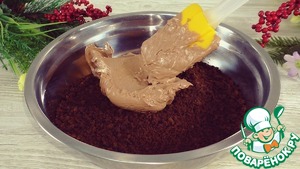 Шоколадное пирожное из бисквита