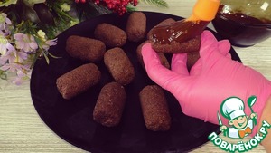 Шоколадное пирожное из бисквита