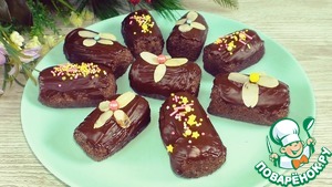 Шоколадное пирожное из бисквита