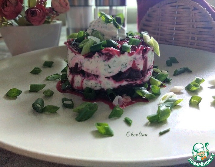 Рецепт: Свекольный салат Красный бархат