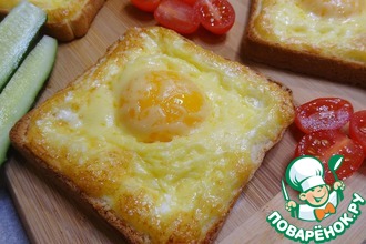 Рецепт: Горячие бутерброды с яйцом и сыром