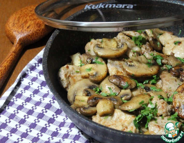 Рецепт: Сковорода со свининой и грибами