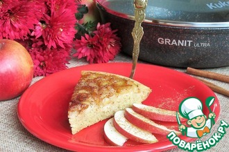 Рецепт: Пирог с яблоками на сковороде