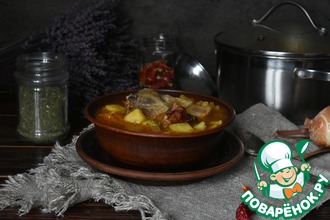 Рецепт: Гороховый суп из Дырявого котла