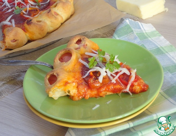 Рецепт: Сицилийская пицца с сосисками