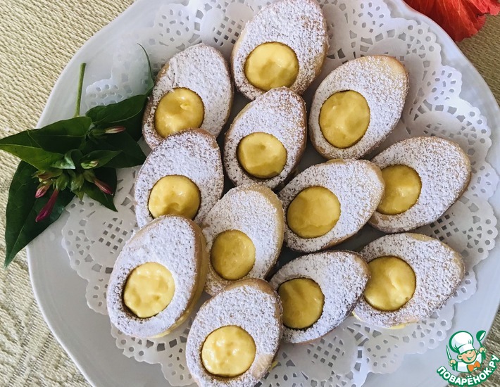 Пасхальные печенья в виде яиц
