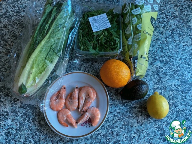 Салат с креветками, авокадо, шпинатом и апельсинами - пошаговый рецепт с фото на sushi-edut.ru