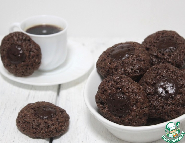 Рецепт: Шоколадное печенье с имбирем