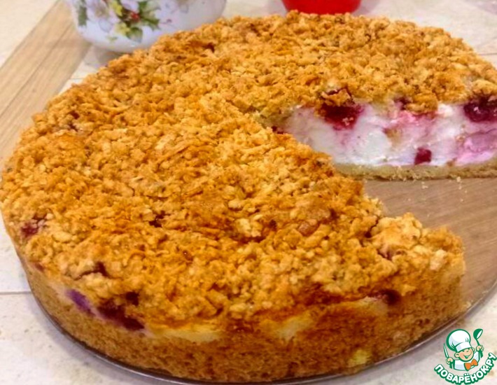 Рецепт: Муссовый пирог с хрустящим штрейзелем