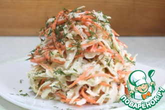 Рецепт: Салат из капусты и моркови Простой