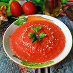 Морковно-томатный суп-пюре