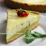 Творожный пирог с лимоном и мятой