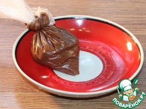 Полосатое пирожное с вареной сгущенкой