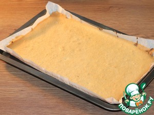 Полосатое пирожное с вареной сгущенкой