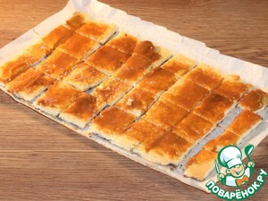 Полосатое пирожное с вареной сгущенкой