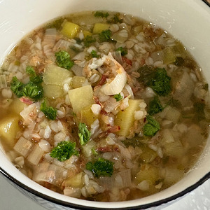 Айнтопф с гречкой и луком-пореем