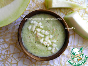 Огуречный гаспачо с дыней