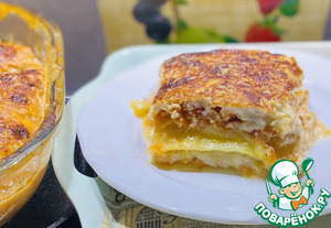 Кабачковая лазанья с фаршем и соусом бешамель Кабачковая лазанья с фаршем и соусом бешамель