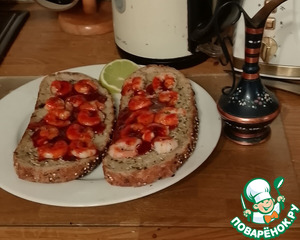 Жареный хлеб с креветками по-корейски Жареный хлеб с креветками по-корейски