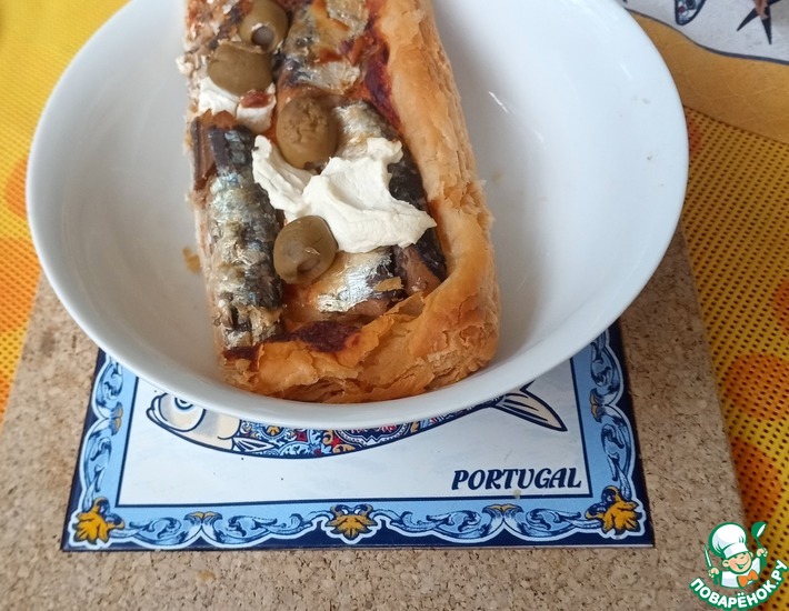 Маргарита из сардин и оливок Маргарита из сардин и оливок