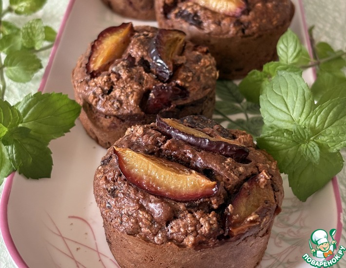 Запечённая овсянка со сливой Запечённая овсянка со сливой