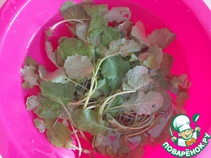 Травяной салат с огурцом и мини-котлетками