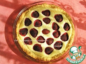 Творожный пирог с клубникой Творожный пирог с клубникой
