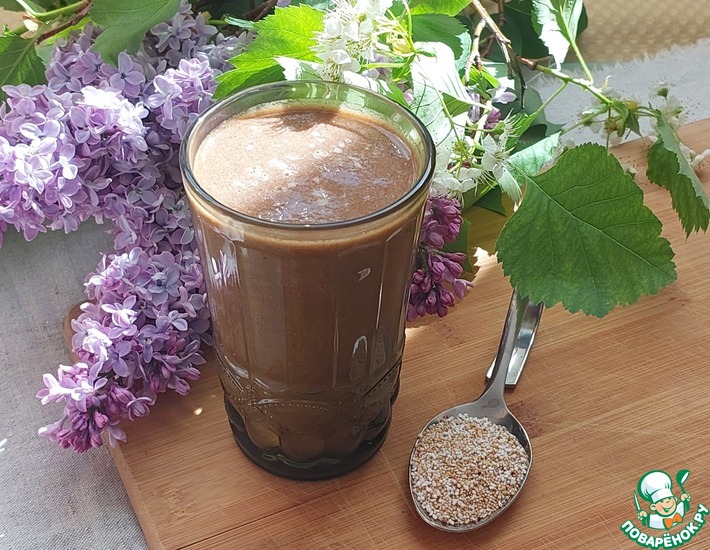 Амарантовый смузи из мангольда с клубникой Амарантовый смузи из мангольда с клубникой