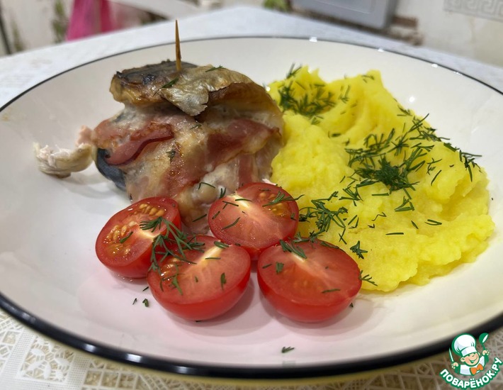 Рецепт: Скумбрия с беконом