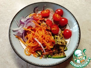 Салат с купатами и острой морковью Салат с купатами и острой морковью