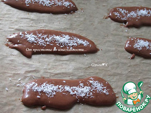 Шоколадное печенье с кокосовой стружкой