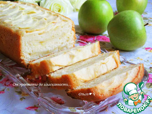 Слоёный манник с яблоками