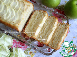 Слоёный манник с яблоками