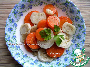 Салат-гарнир из дайкона и моркови Салат-гарнир из дайкона и моркови