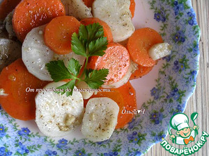 Салат-гарнир из дайкона и моркови Салат-гарнир из дайкона и моркови