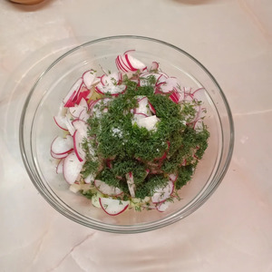 Салат с редисом и сельдереем