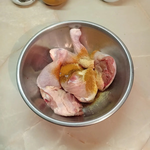 Курица с луком и апельсинами