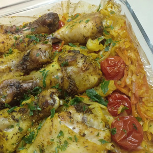 Куриные ножки, запеченные в рукаве, с рисом и овощами Куриные ножки, запеченные в рукаве, с рисом и овощами