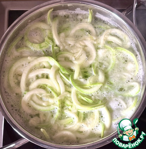 Спагетти из цуккини с курицей Спагетти из цуккини с курицей