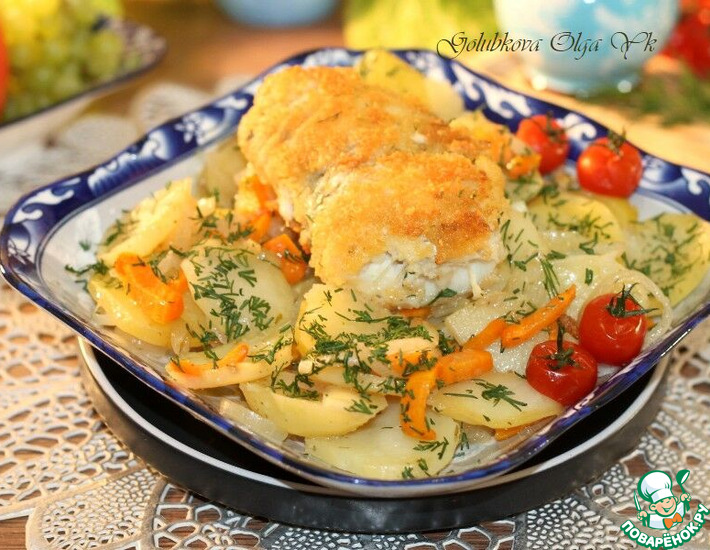 Рецепт: Минтай в пергаменте со сливочным вкусом