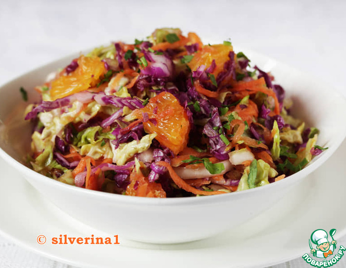 Капустный салат с апельсином