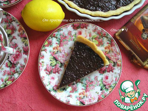 Постный шоколадно-банановый тарт с лимоном Постный шоколадно-банановый тарт с лимоном