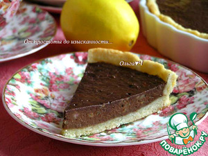 Постный шоколадно-банановый тарт с лимоном Постный шоколадно-банановый тарт с лимоном