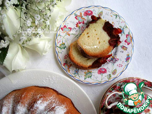 Творожно-шоколадный кекс с алычой Творожно-шоколадный кекс с алычой